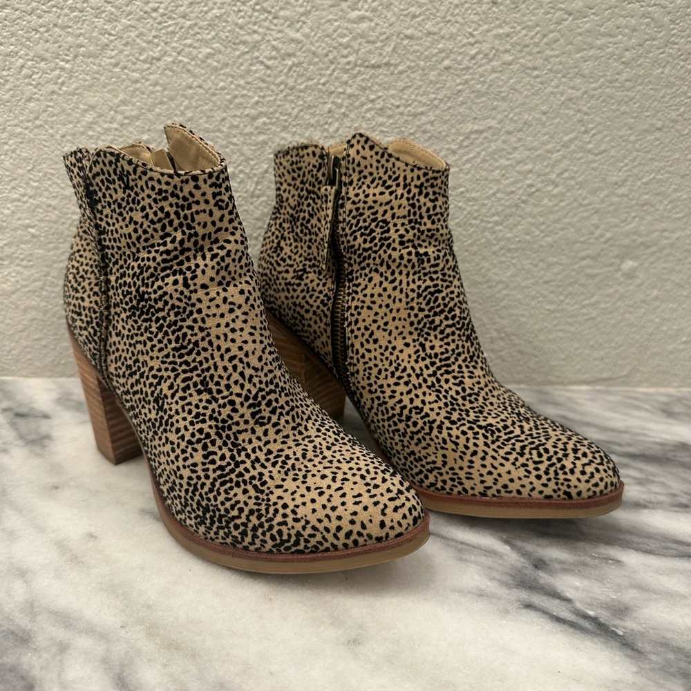 MIA Leopard Print Ankle Boots